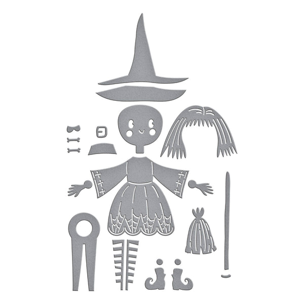 Fiona the Dancin' Witch Etched Dies from the Happy Haunting Collection