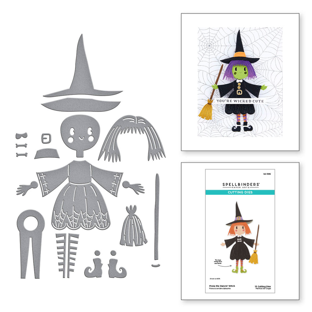 Fiona the Dancin' Witch Etched Dies from the Happy Haunting Collection