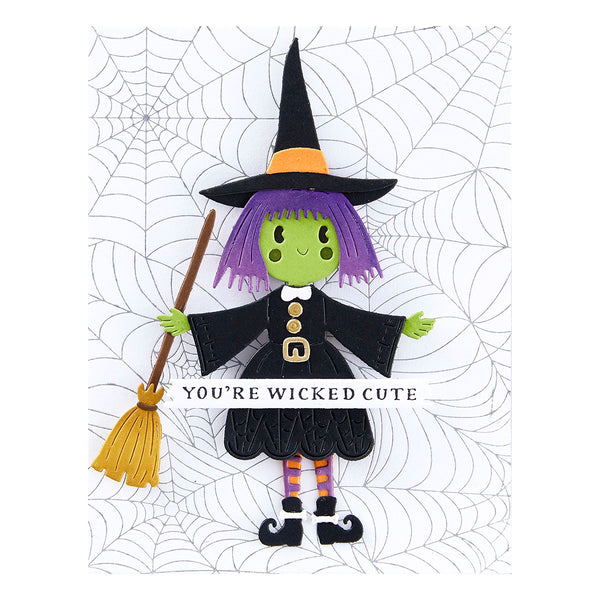 Fiona the Dancin' Witch Etched Dies from the Happy Haunting Collection