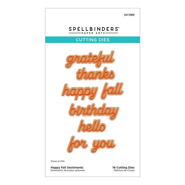 Happy Fall Sentiments Etched Dies - Independents Only World Cardmaking Day Exclusive