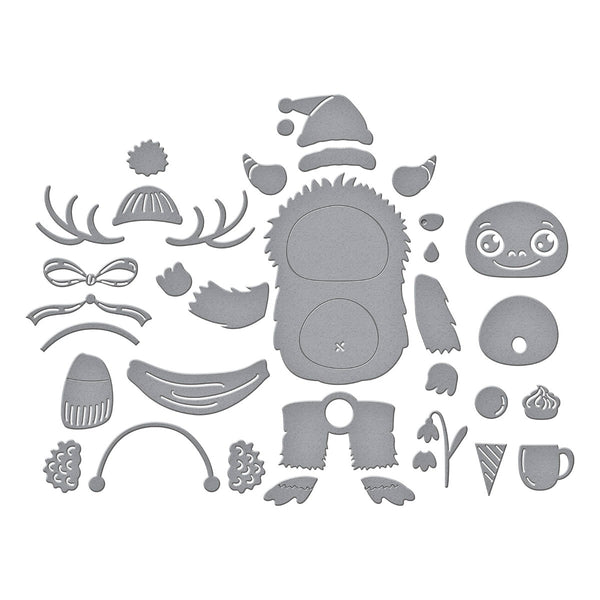 Rocky the Dancin Yeti Etched Dies from the Monster Friends Collection