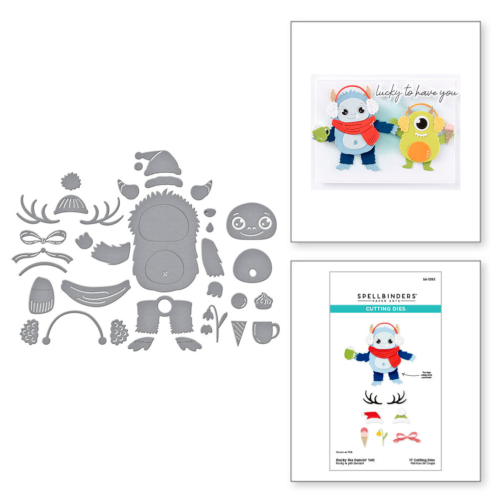 Rocky the Dancin Yeti Etched Dies from the Monster Friends Collection