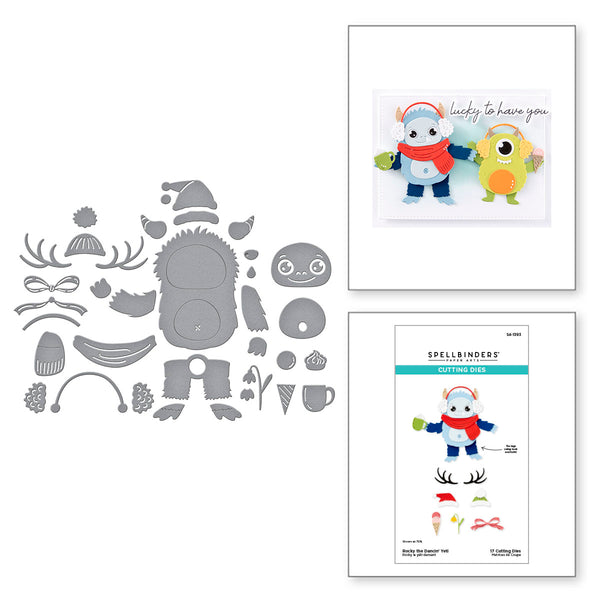 Rocky the Dancin Yeti Etched Dies from the Monster Friends Collection