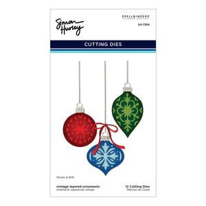 Vintage Layered Ornaments Etched Dies from the Timeless Trees Collection by Simon Hurley