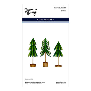 Whimsical Bottle Brush Trees Etched Dies from the Timeless Trees Collection by Simon Hurley