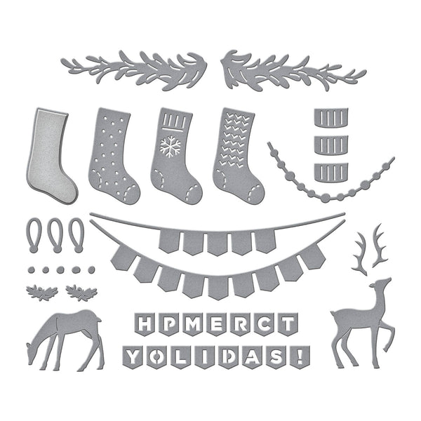 Mantel Decorations Etched Dies from the Timeless Trees Collection by Simon Hurley