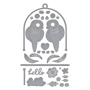 Pretty Birds Etched Dies