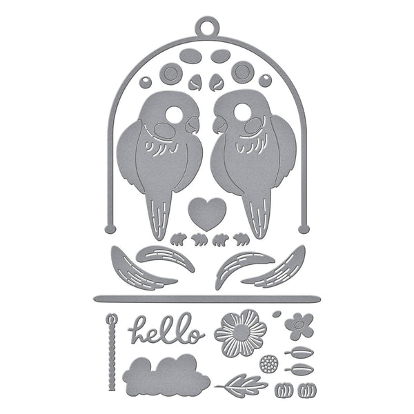 Pretty Birds Etched Dies