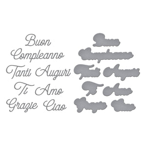 Italian Everyday Sentiments Etched Dies