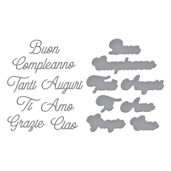 Italian Everyday Sentiments Etched Dies