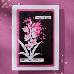 Layered Gladiolus Etched Dies by Lisa Horton