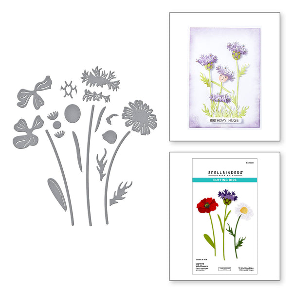 Layered Wildflowers Etched Dies by Lisa Horton