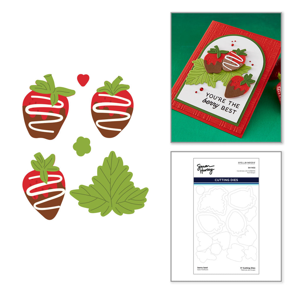 Berry Best Etched Dies for Coordinating Stamp Set By Simon Hurley
