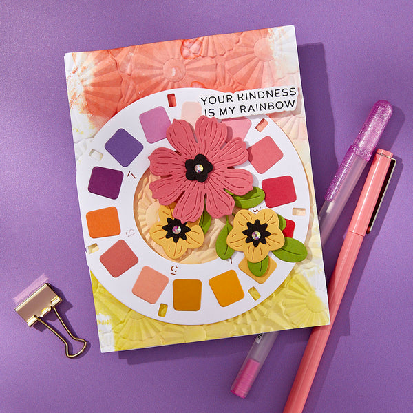 Reel Color Sentiments Press + Foil Plate & Die Set