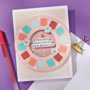 Reel Color Sentiments Press + Foil Plate & Die Set