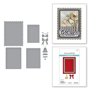 Bow & Bell Scallop Frame Etched Dies by Lisa Horton