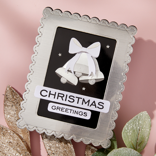 Bow & Bell Scallop Frame Etched Dies by Lisa Horton