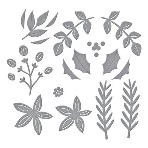 Christmas Foliage Etched Dies by Lisa Horton