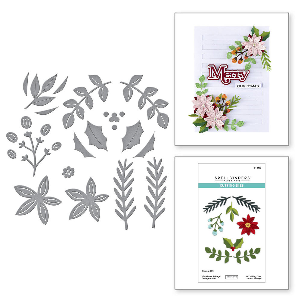Christmas Foliage Etched Dies by Lisa Horton