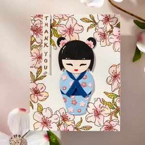 Cherry Blossoms Press + Foil Plate & Die Set by Alex Syberia Designs