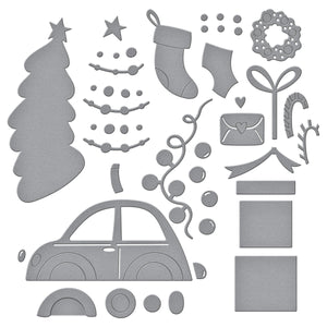 Yuletide Ride Etched Dies