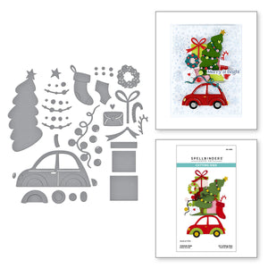 Yuletide Ride Etched Dies