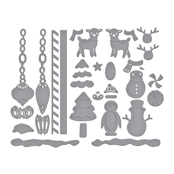 Chiming Christmas Etched Dies