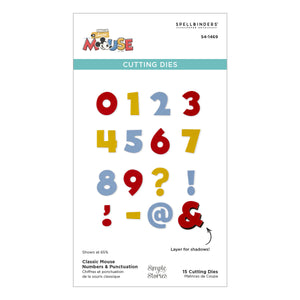 Classic Mouse Numbers & Punctuation Etched Dies