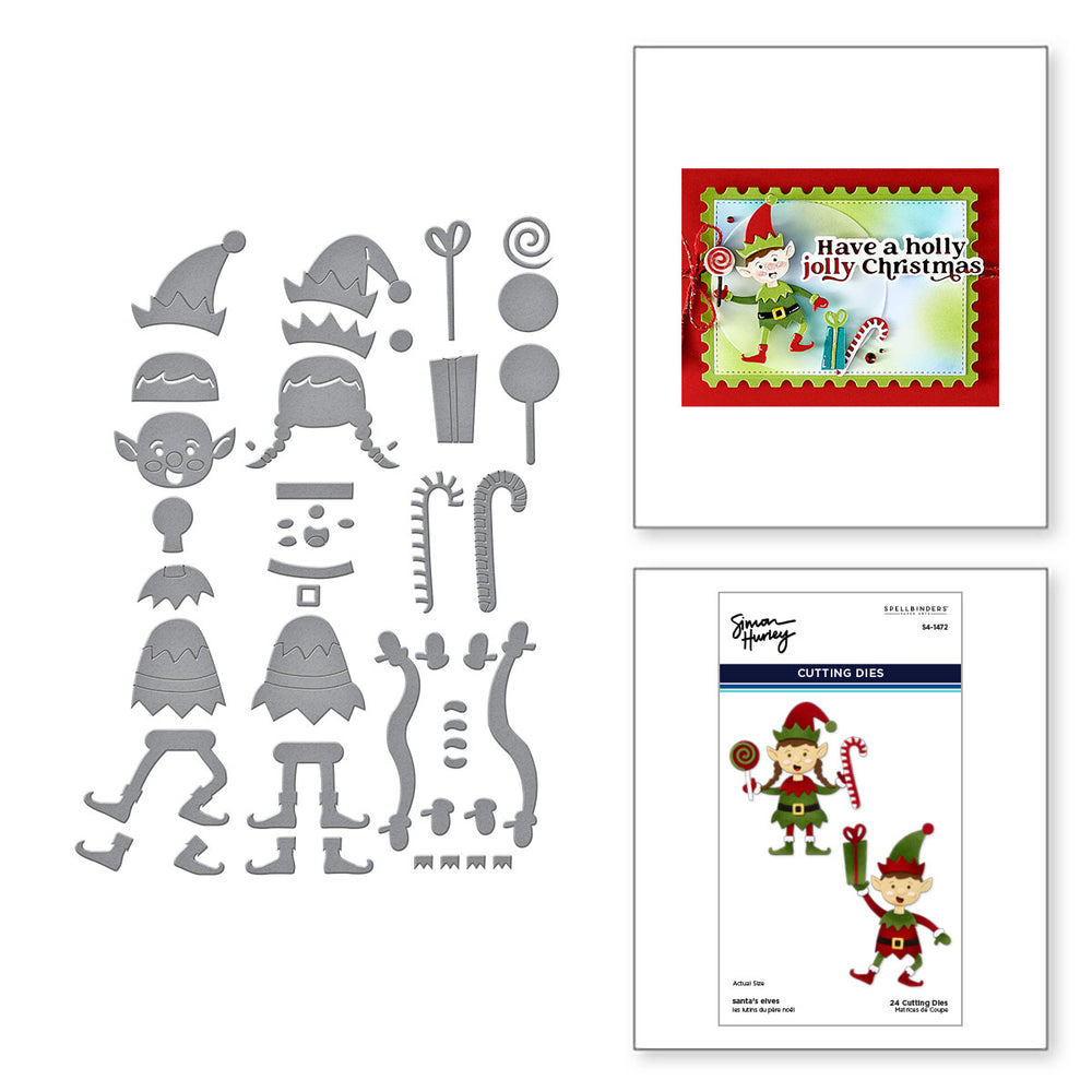 Santa's Elves Etched Dies by Simon Hurley