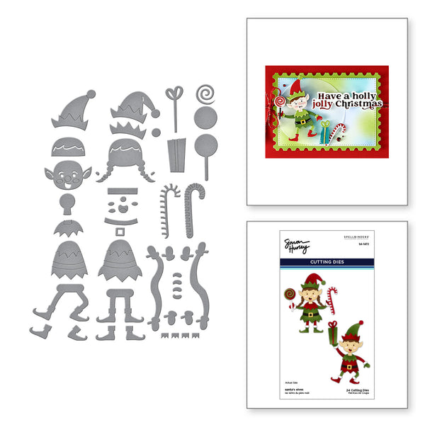 Santa's Elves Etched Dies by Simon Hurley