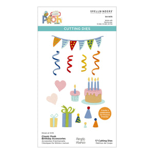 Classic Pooh Birthday Accessories Etched Dies with Simple Stories