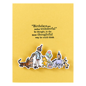 Woo Hoo! Etched Dies for Coordinating Stamp Set from the Say Cheese Classic Pooh Birthday Collection by Simple Stories