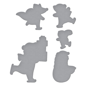 Skating By Etched Dies for Coordinating Stamp Set by Simon Hurley