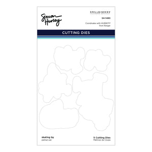 Skating By Etched Dies for Coordinating Stamp Set by Simon Hurley