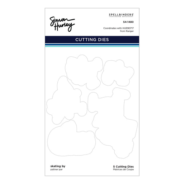 Skating By Etched Dies for Coordinating Stamp Set by Simon Hurley