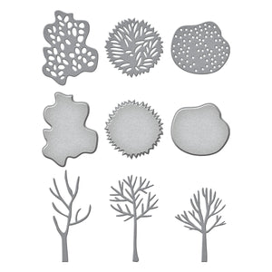Changing Trees Etched Dies by Kelly Bangs