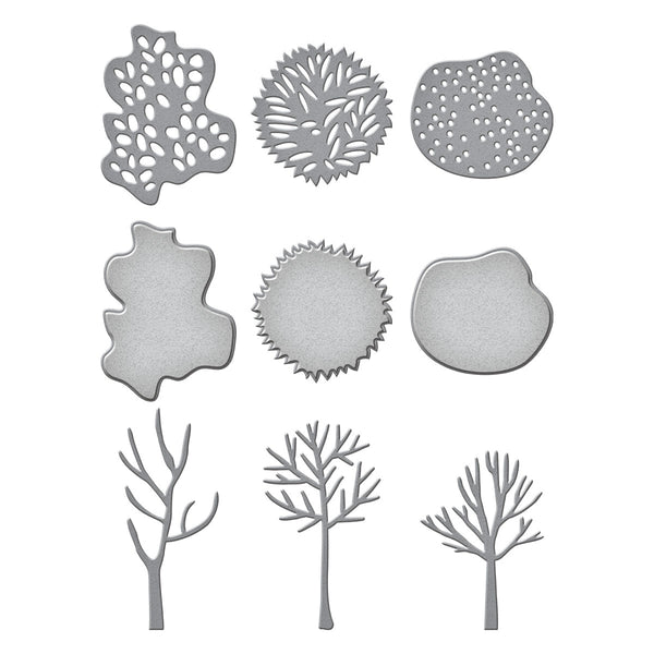 Changing Trees Etched Dies by Kelly Bangs