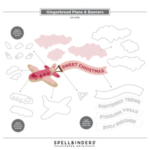 Gingerbread Plane & Banners by Stamperia