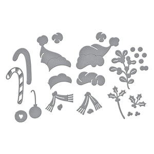 Classic Mouse Christmas Embellishments Etched Dies