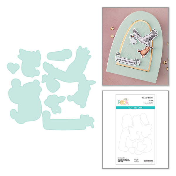 Hello Baby Coordinating Etched Dies with Simple Stories