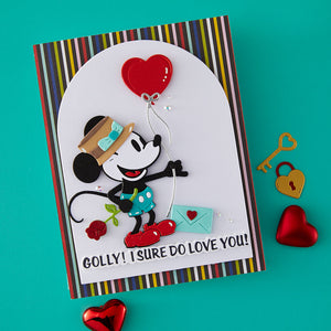 Classic Mouse Love Sentiments Press + Foil Plate & Die Set
