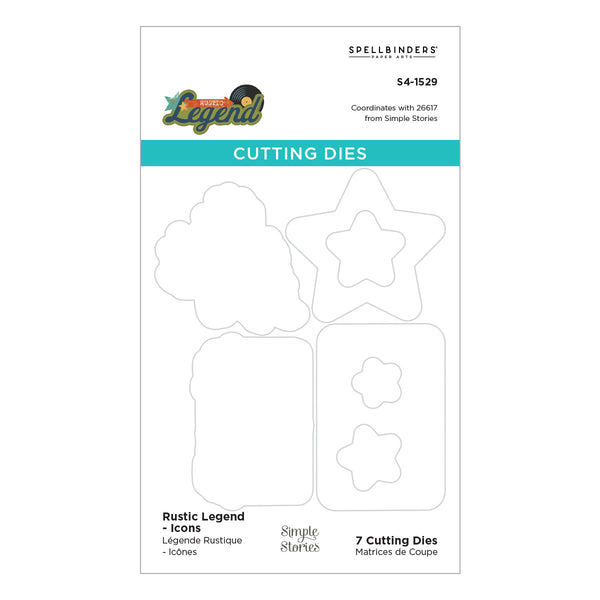 Rustic Legend Icons Etched Dies for Coordinating Stamp Set with Simple Stories