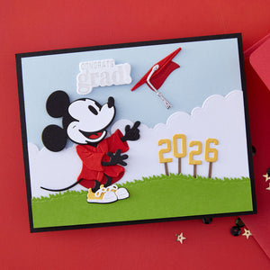 Classic Mouse Graduation Sentiments Press + Foil Plate & Die Set