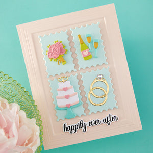 Classic Mouse Wedding Sentiments Press + Foil Plate & Die Set