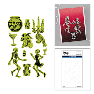 Bad to the Bone Etched Dies for Coordinating Stamp Set by Simon Hurley