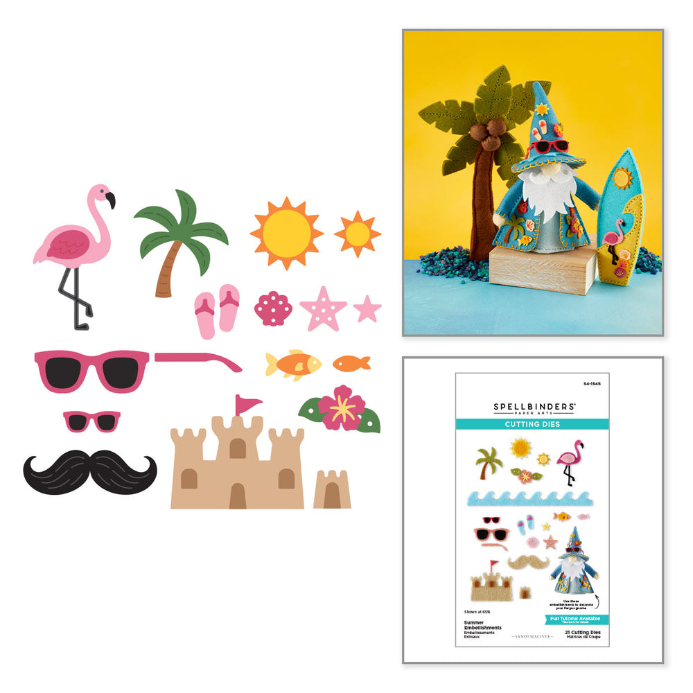 Summer Embellishments Etched Dies by Sandi MacIver