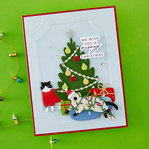 Meowy Christmas Sentiments Press + Foil Plates & Die Set by Yana Smakula