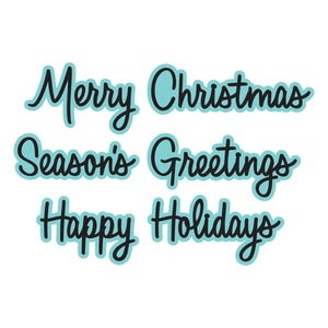 Merry Greetings Etched Dies