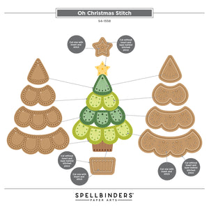 Oh Christmas Stitch Etched Dies