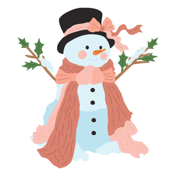 Sweet Snowman Etched Dies by Frank Garcia